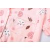 Vopmocld Girls Pajama Sets 3pcs Button Down Short Sleeve Long Pants With Shorts Sleepwear Cute Patterns Nighty For Teens(Easter Pink)