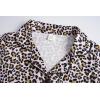Vopmocld Girls Pajama Sets 3pcs Button Down Short Sleeve Long Pants With Shorts Sleepwear Cute Patterns Nighty For Teens(Full Printed Leopard)