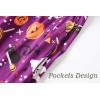 Vopmocld Girls Pajama Sets 3pcs Button Down Short Sleeve Long Pants With Shorts Sleepwear Cute Patterns Nighty For Teens(Halloween)