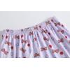 Vopmocld Girls Pajama Sets 3pcs Button Down Short Sleeve Long Pants With Shorts Sleepwear Cute Patterns Nighty For Teens(Polka Dot Bowknot)