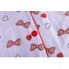 Vopmocld Girls Pajama Sets 3pcs Button Down Short Sleeve Long Pants With Shorts Sleepwear Cute Patterns Nighty For Teens(Polka Dot Bowknot)
