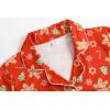 Vopmocld Girls Pajama Sets 3pcs Button Down Short Sleeve Long Pants With Shorts Sleepwear Cute Patterns Nighty For Teens(Xmas Gingerbread)